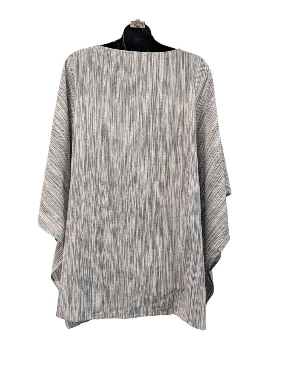 Savanna Jane Embroidered Floral Striped Poncho Top Boho V-Neck 1X/2X - Picture 2 of 10